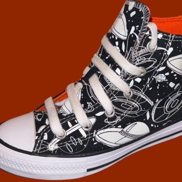 Converse Other - Converse All Star High Top outer space kid black and white print size 3